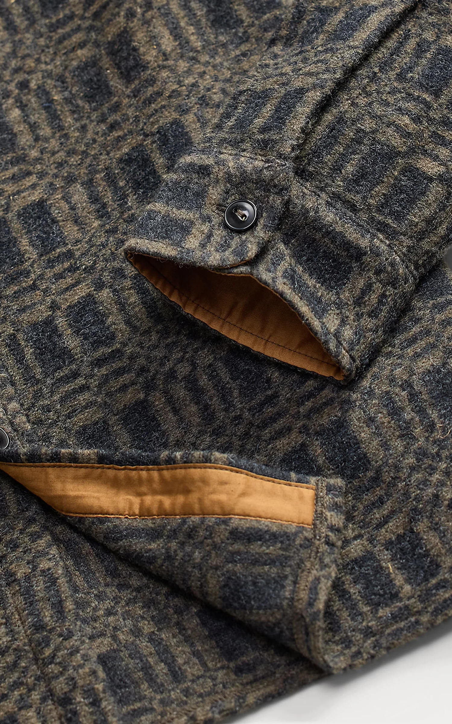 RRL Jacquard-Knit Wool-Blend Workshirt Charcoal/Multi - Image 3