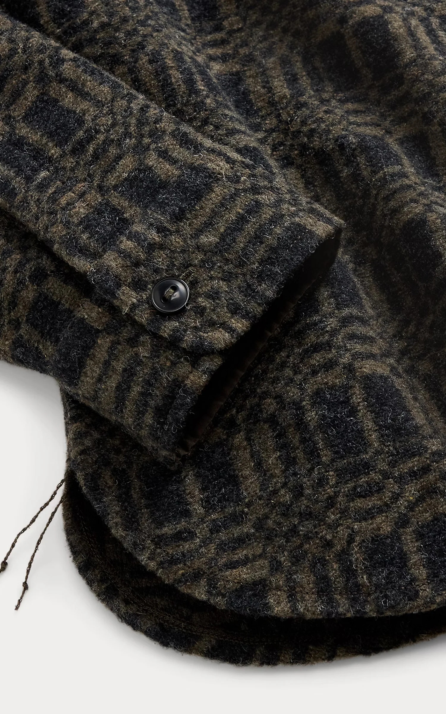 RRL Jacquard-Knit Wool-Blend Workshirt Charcoal/Multi - Image 5