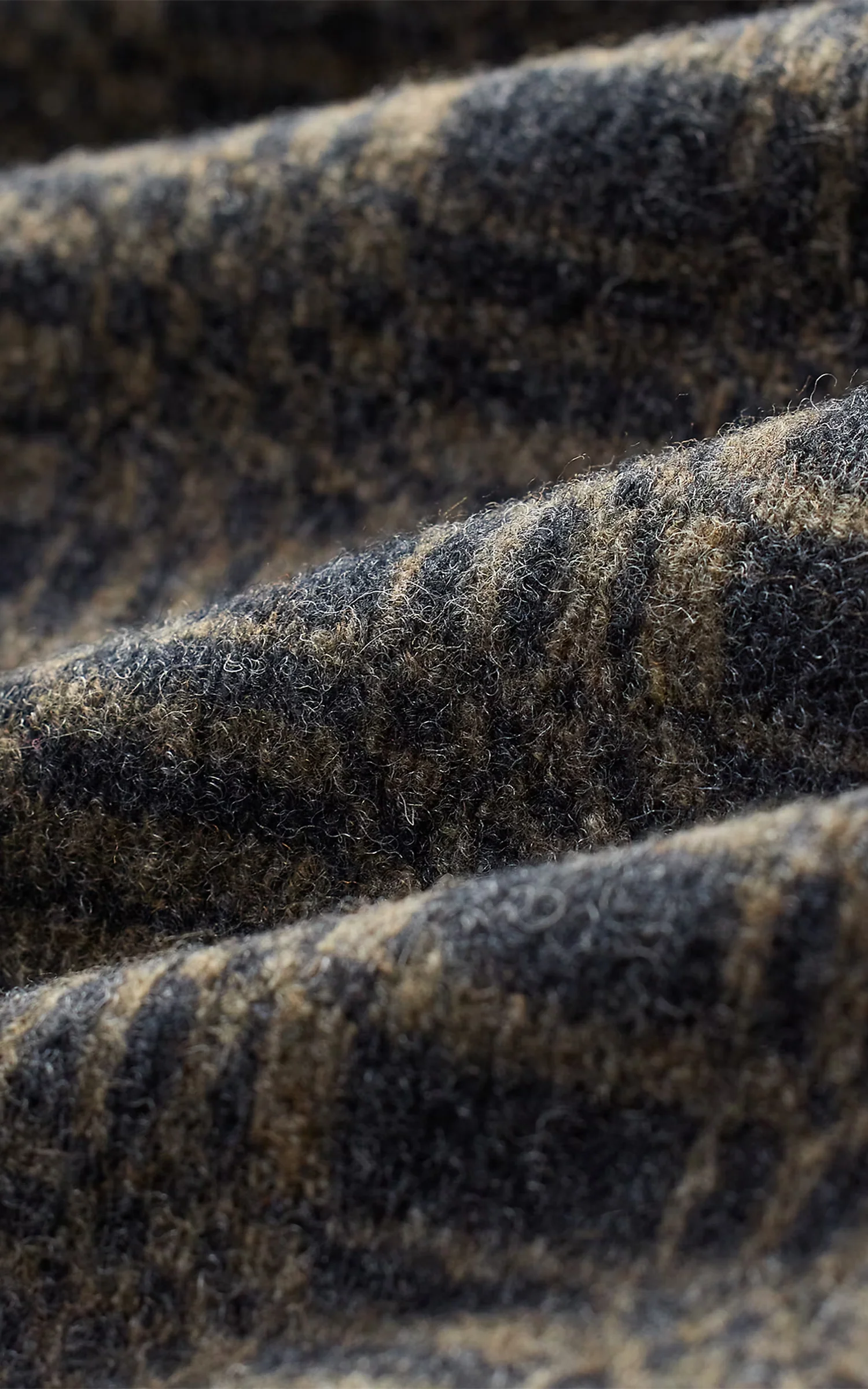 RRL Jacquard-Knit Wool-Blend Workshirt Charcoal/Multi - Image 7