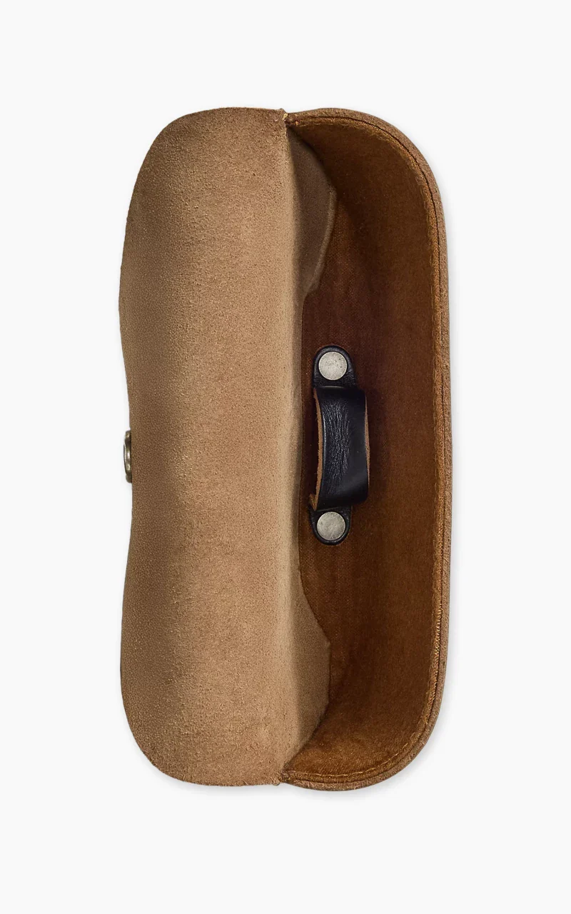 RRL Leather Eyeglass Case Black Over Brown - Image 2