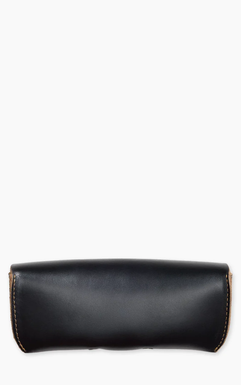 RRL Leather Eyeglass Case Black Over Brown - Image 3
