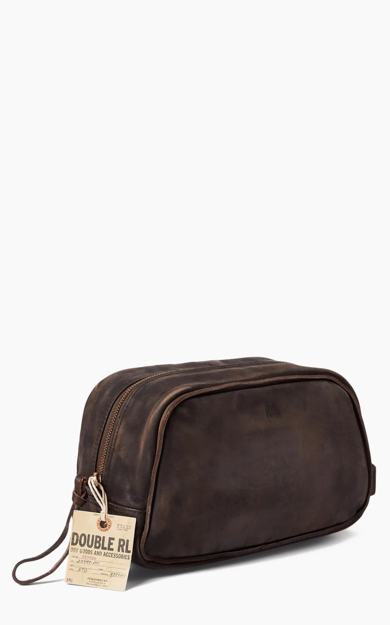 RRL Leather Travel Case Dark Brown - Image 2