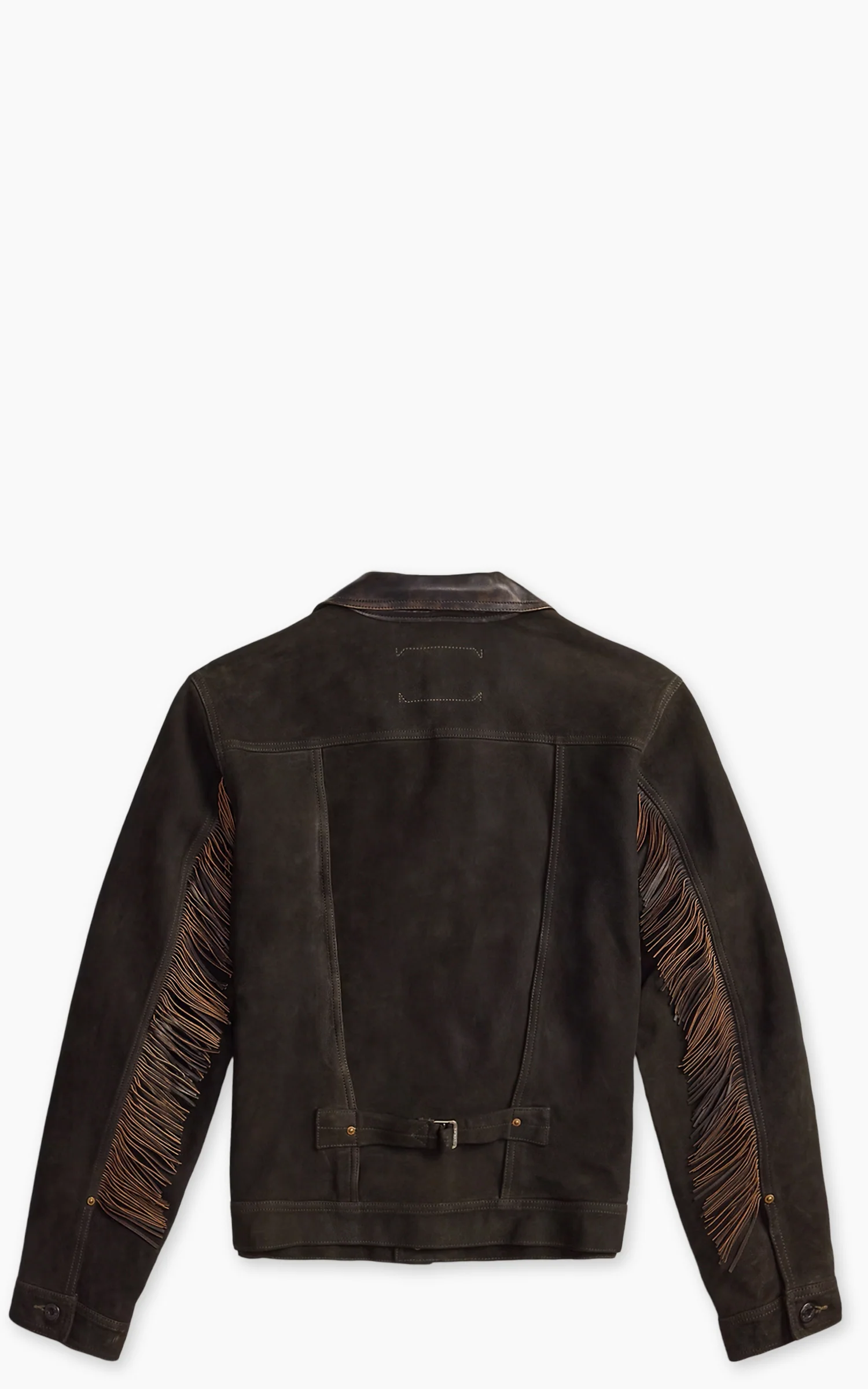 RRL Leather-Trim Suede Jacket Black - Image 3
