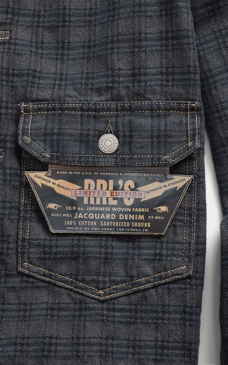RRL Limited-Edition Jacquard Denim Jacket Nighford Wash - Image 2