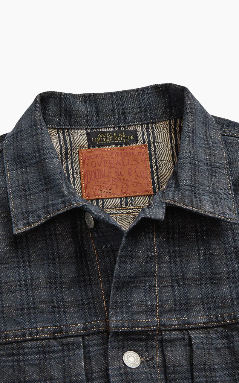 RRL Limited-Edition Jacquard Denim Jacket Nighford Wash - Image 4