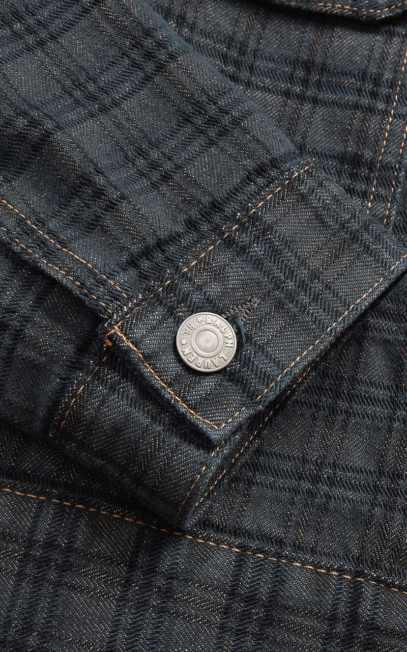 RRL Limited-Edition Jacquard Denim Jacket Nighford Wash - Image 5