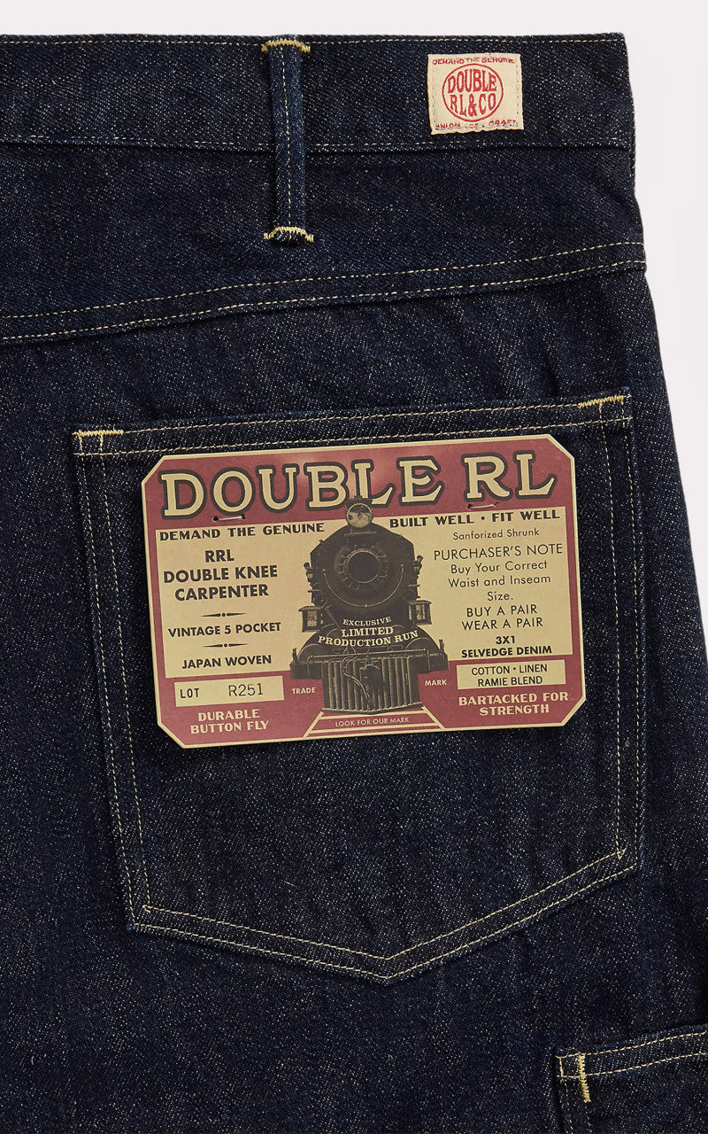 RRL Limited-Edition Selvedge Carpenter Jean Indigo Rinse - Image 5