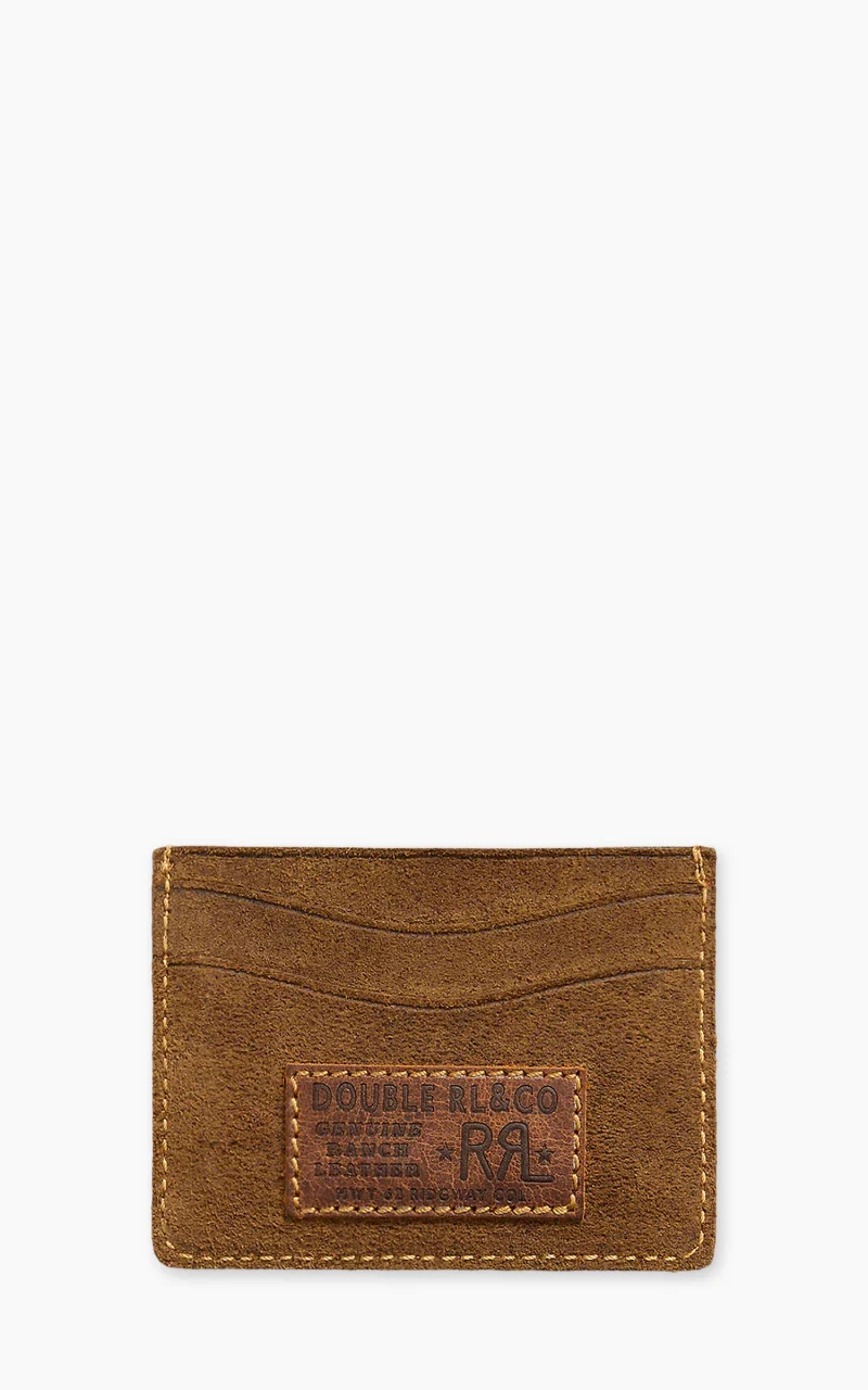 RRL Limited-Edition Suede Card Holder Pale Russet - Image 2