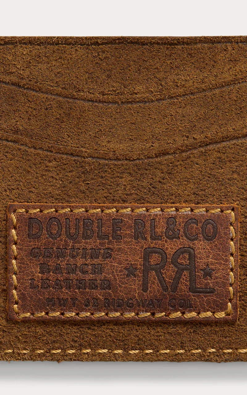 RRL Limited-Edition Suede Card Holder Pale Russet - Image 3