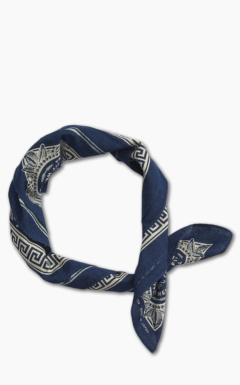 RRL Logo Cotton Bandana Indigo - Image 2