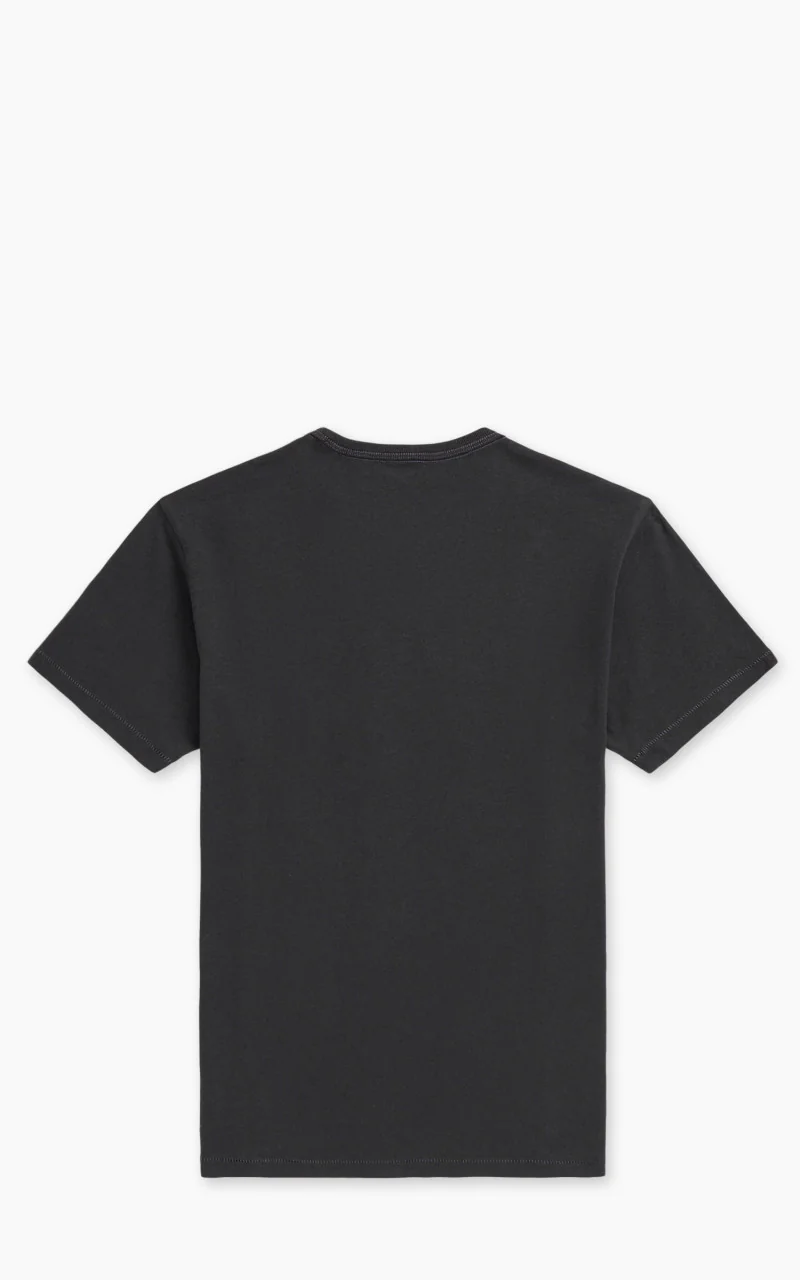 RRL Logo Cotton-Hemp Jersey T-Shirt Faded Black Canvas - Image 2