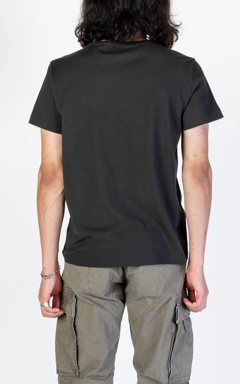 RRL Logo Crewneck T-Shirt Faded Black - Image 4