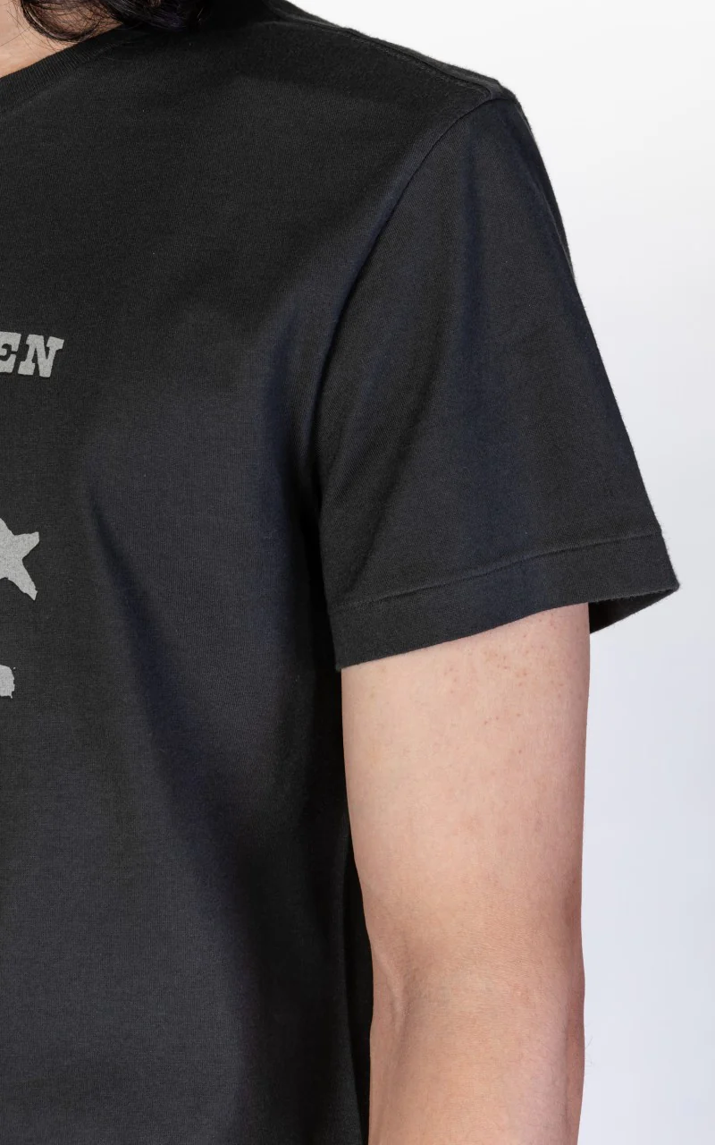 RRL Logo Crewneck T-Shirt Faded Black - Image 7