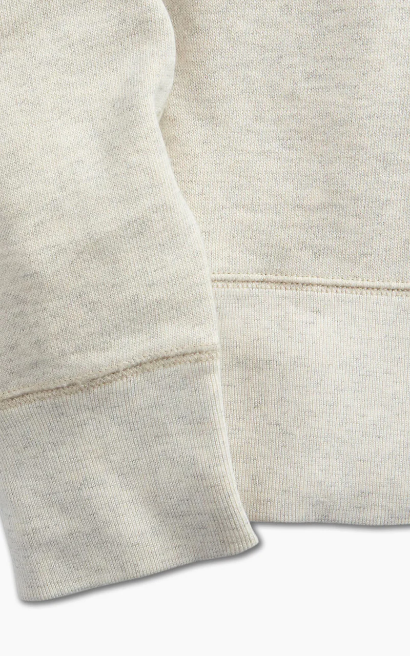 RRL Logo Fleece Pullover Oatmeal Heather - Image 4