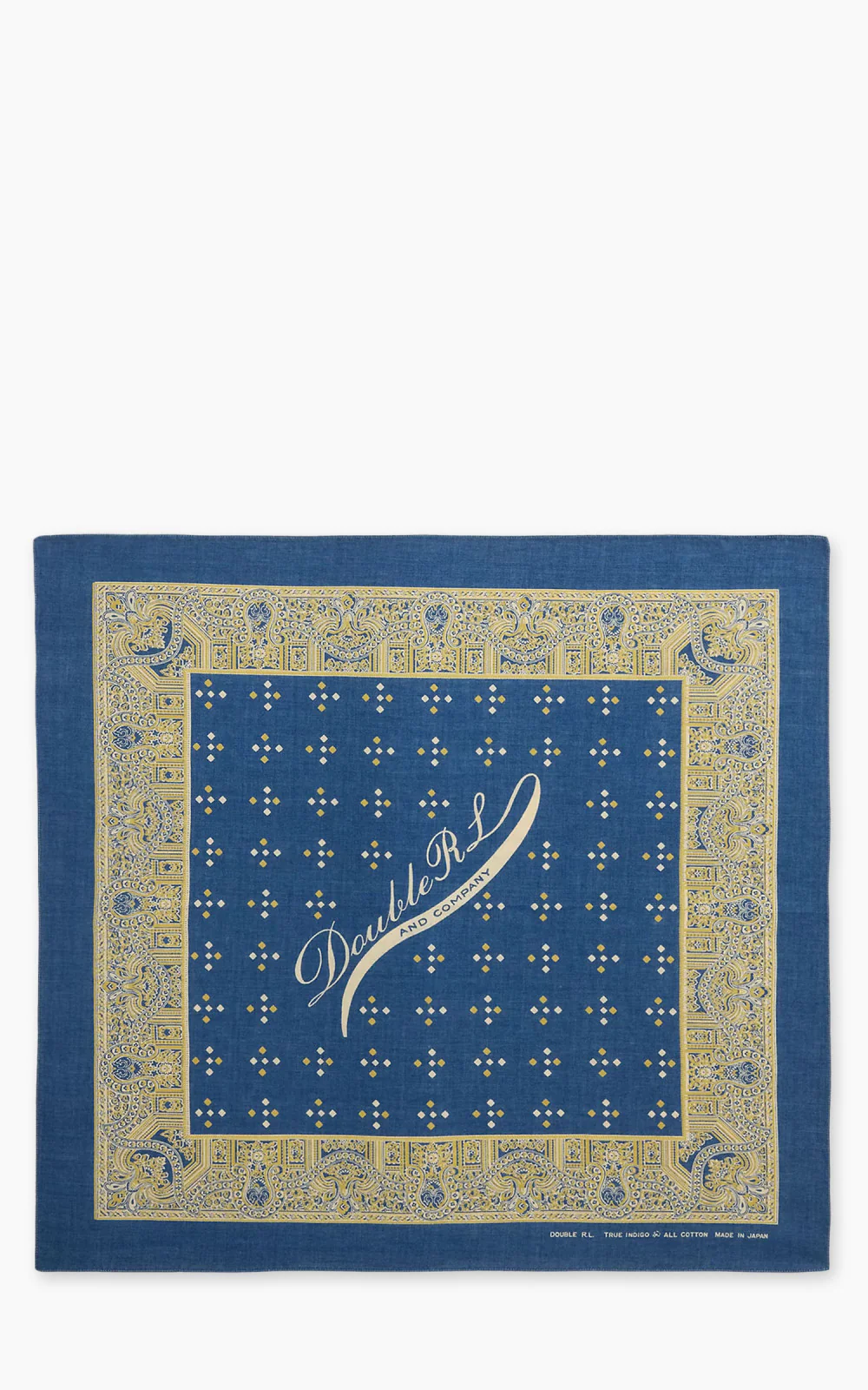 RRL Logo Indigo Cotton Bandana