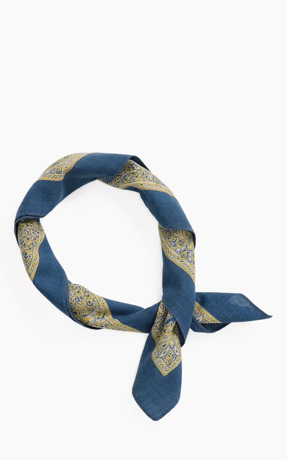 RRL Logo Indigo Cotton Bandana - Image 3