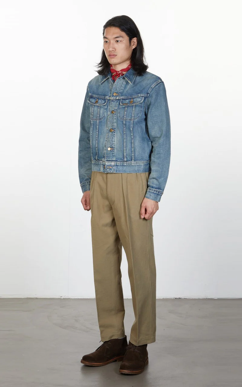 RRL Lot 271 Denim Trucker Jacket Leeland Wash - Image 4