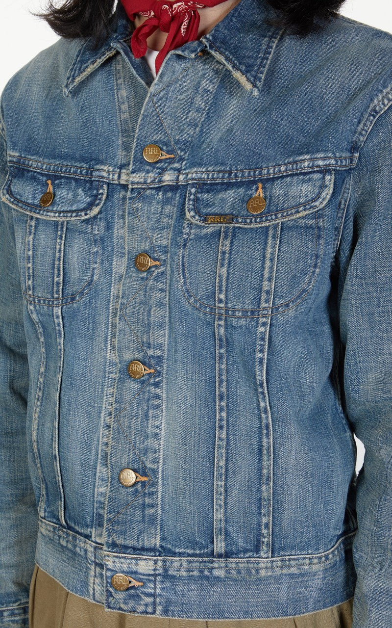 RRL Lot 271 Denim Trucker Jacket Leeland Wash - Image 6