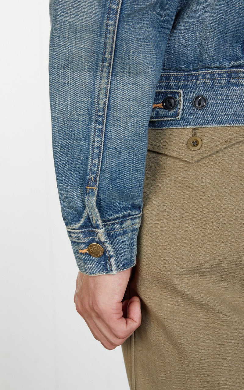 RRL Lot 271 Denim Trucker Jacket Leeland Wash - Image 7