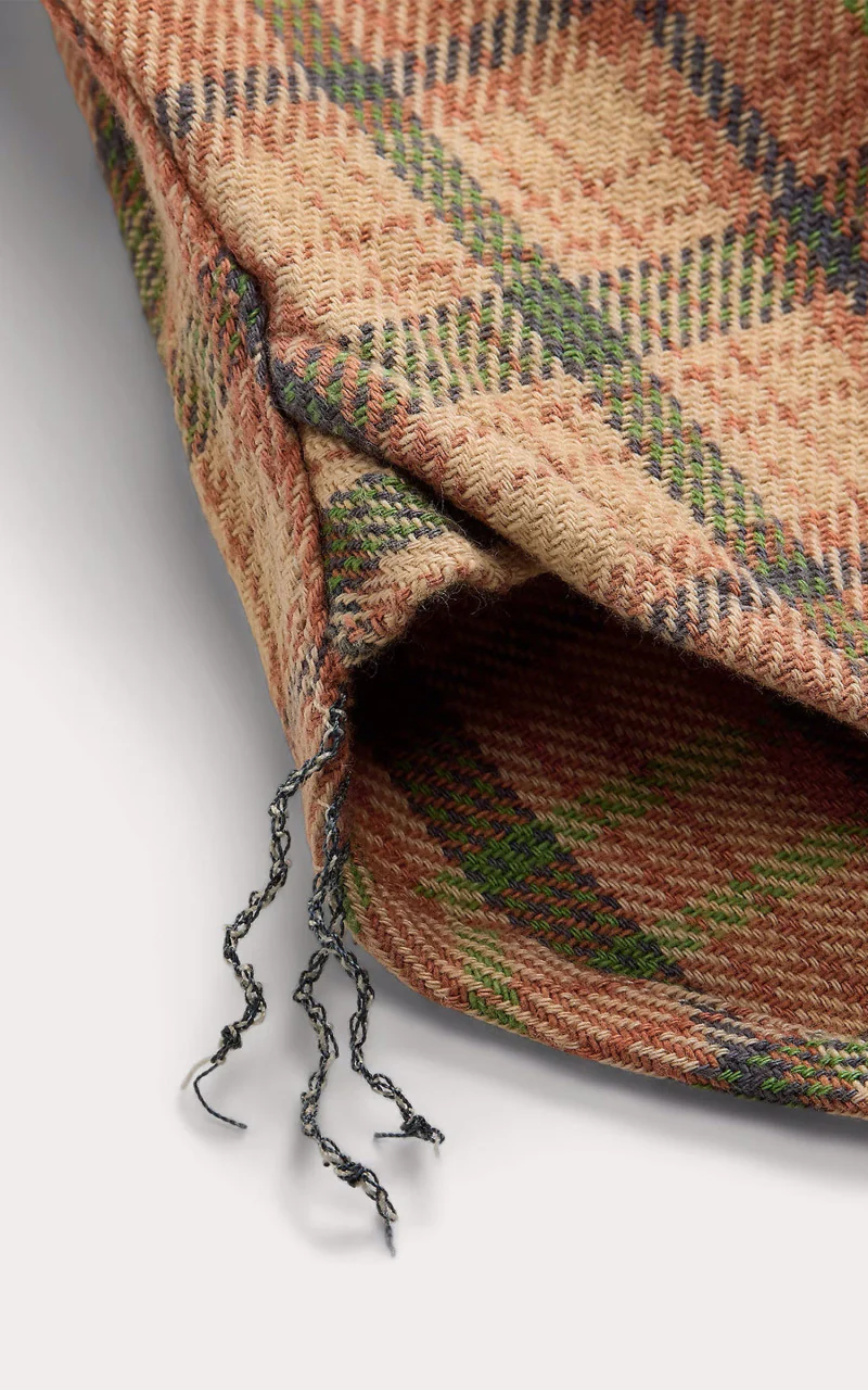RRL Matlock Plaid Twill Camp Shirt Orange Multi - Image 4