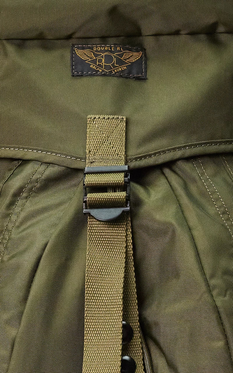 RRL Nylon Canvas Utility Backpack Olive Drab - Image 3