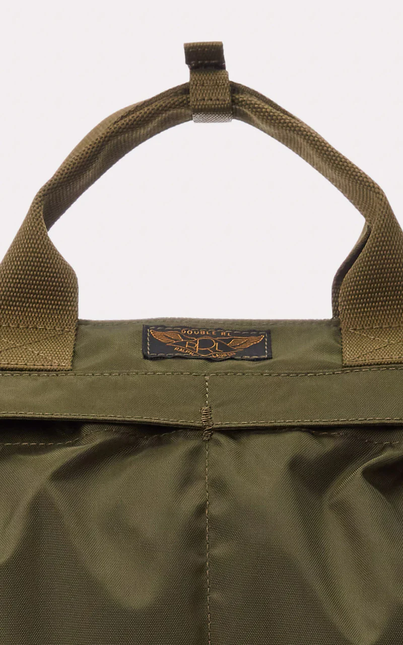 RRL Nylon Canvas Utility Bag Olive Drab - Image 3