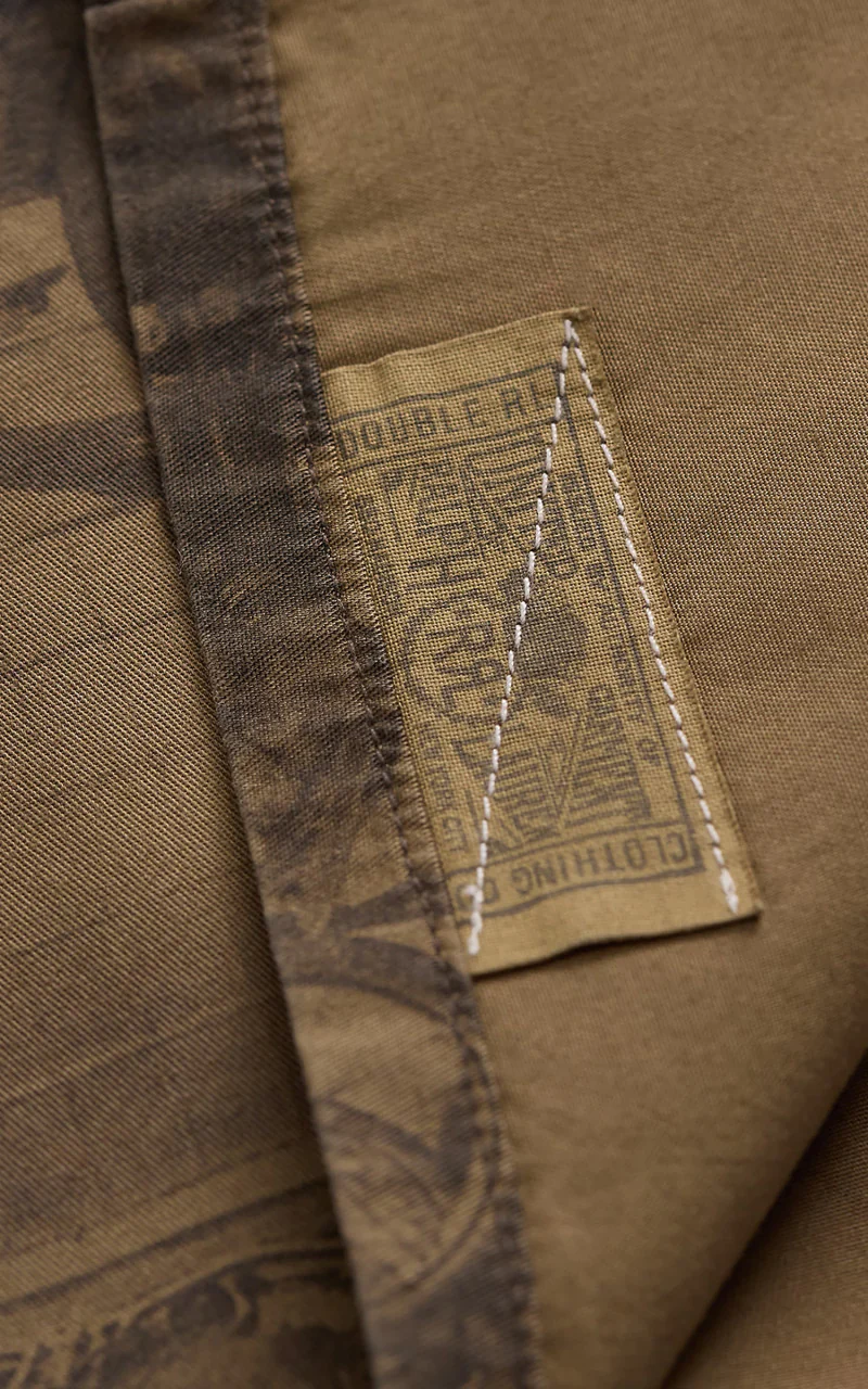 RRL Photo-Print Twill Workshirt Tan Multi - Image 4