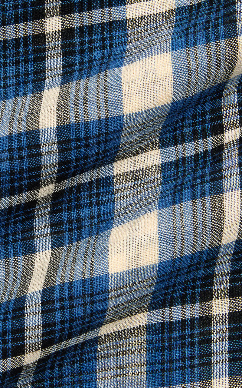 RRL Plaid Double Faced Workshirt Blue Multi - Image 7