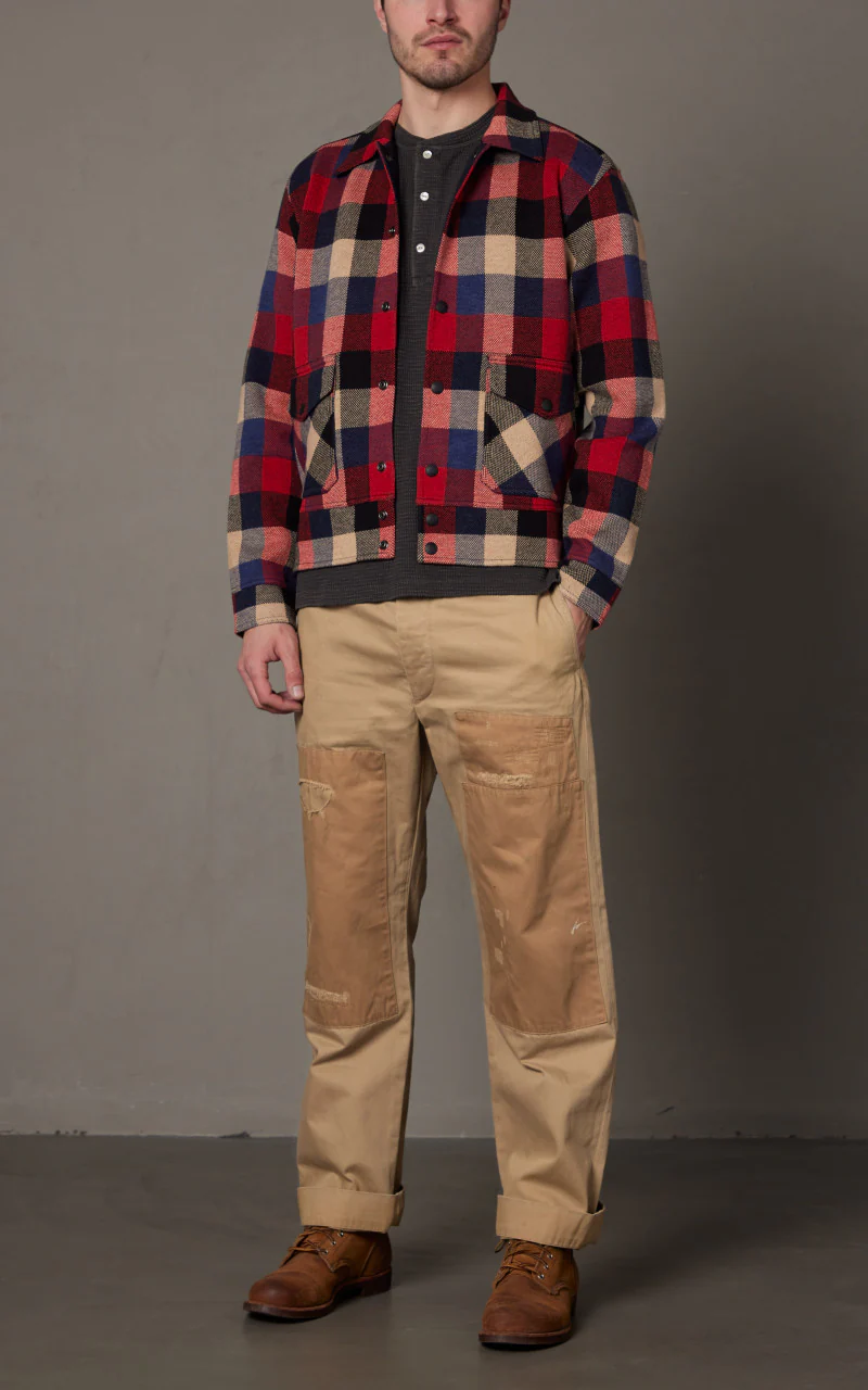 RRL Plaid Wool Jumper Jacket Red Multi - Image 2