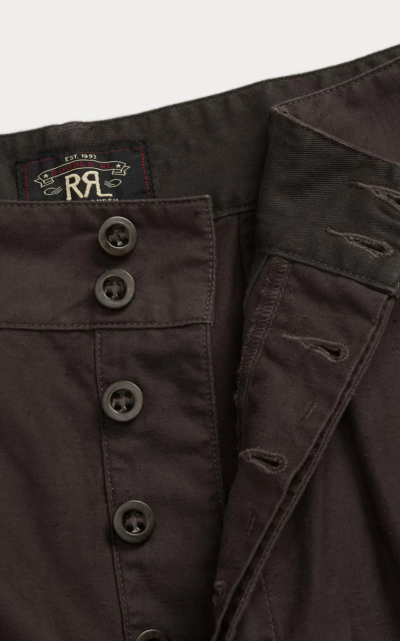 RRL Pleated Twill Short Washed Black - Image 4