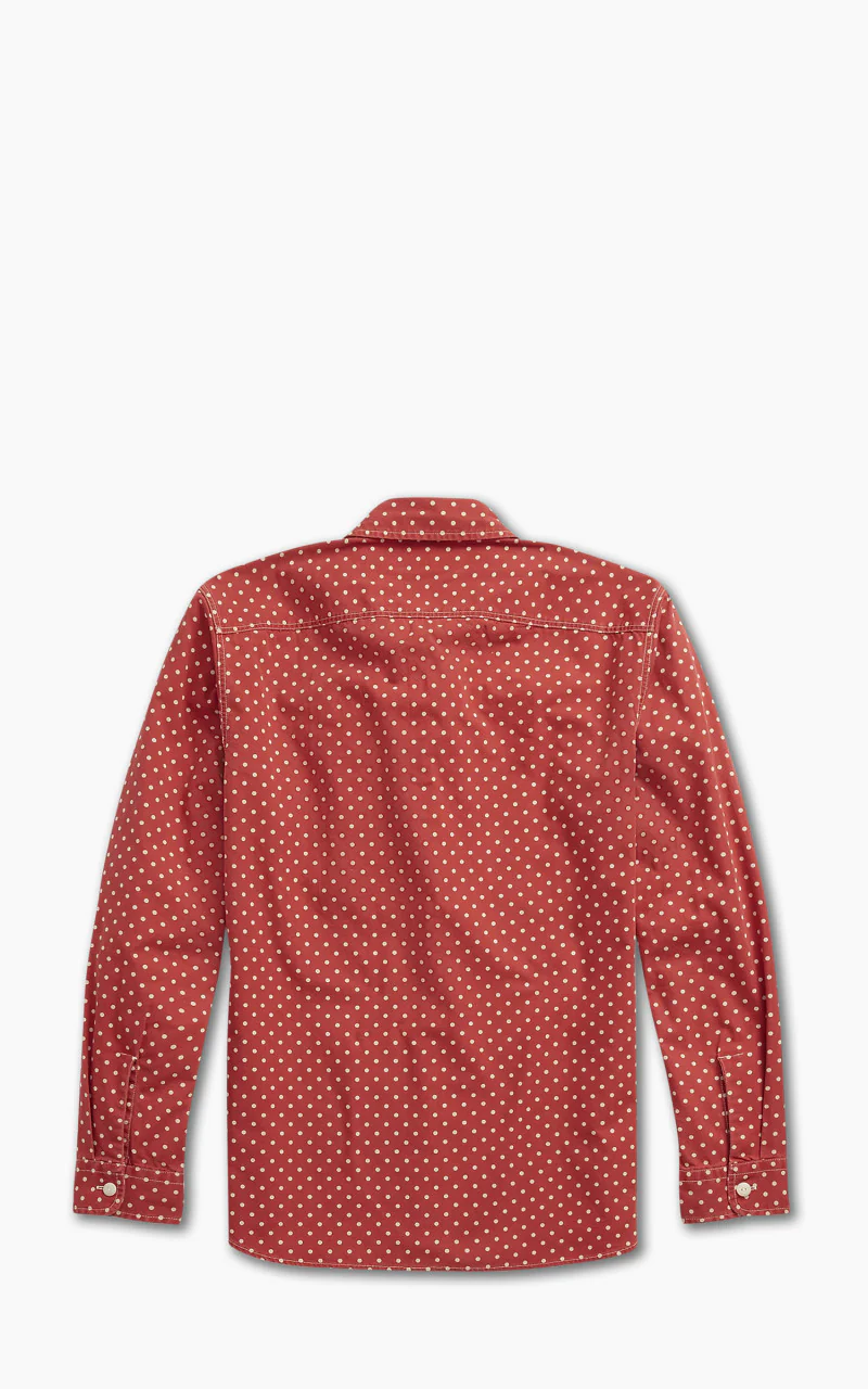 RRL Polka-Dot Woven Workshirt Red/Cream - Image 2