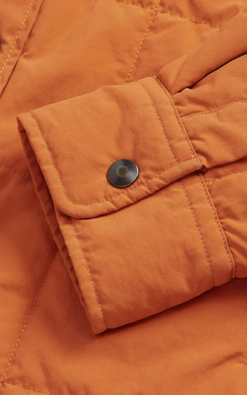 RRL Quilted Shirt Jacket Orange - Image 4