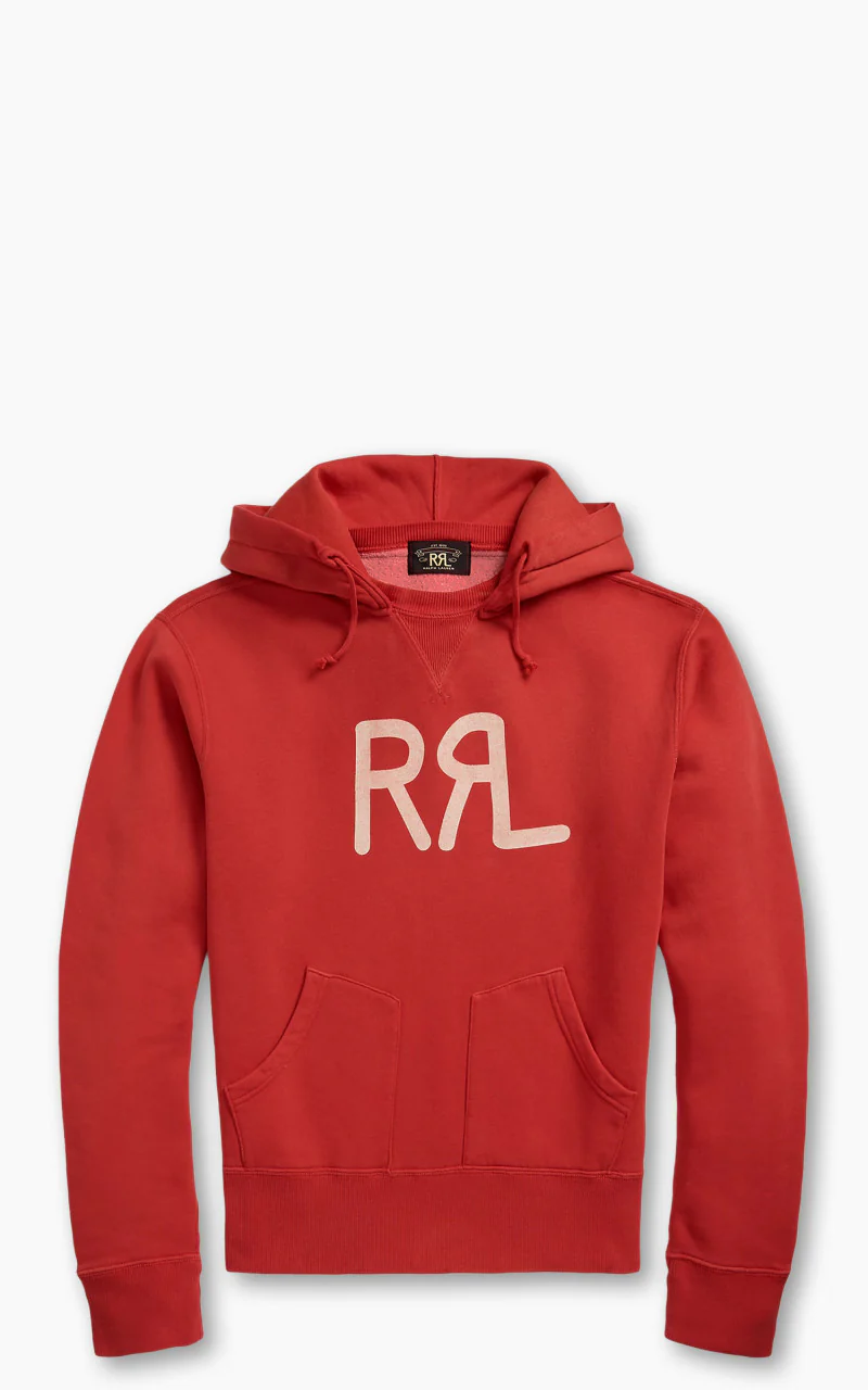 RRL Ranch Logo Hoodie Faded Red