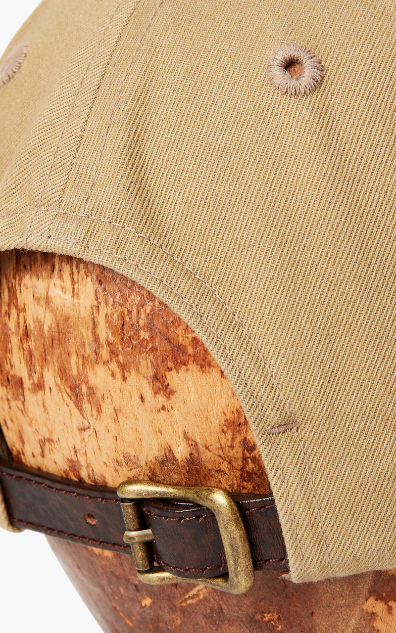 RRL Ranch Logo Twill Ball Cap Khaki - Image 3
