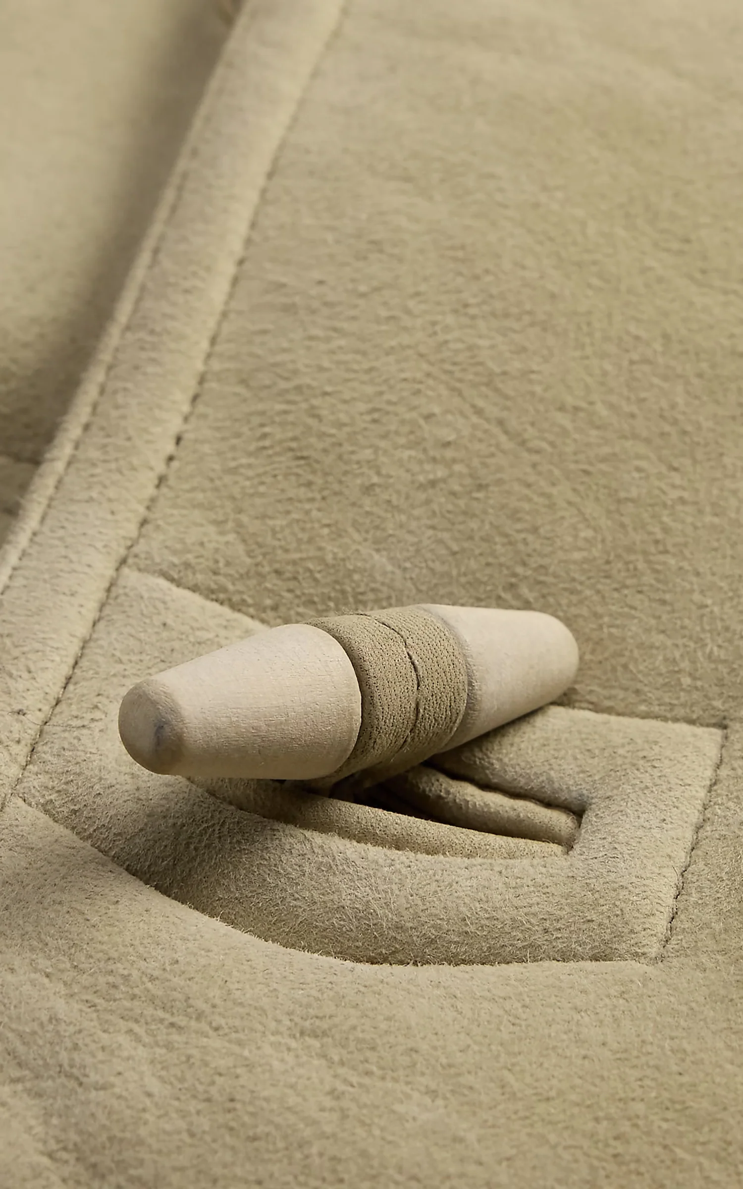 RRL Reinhold Shearling Coat Vintage Cream - Image 4