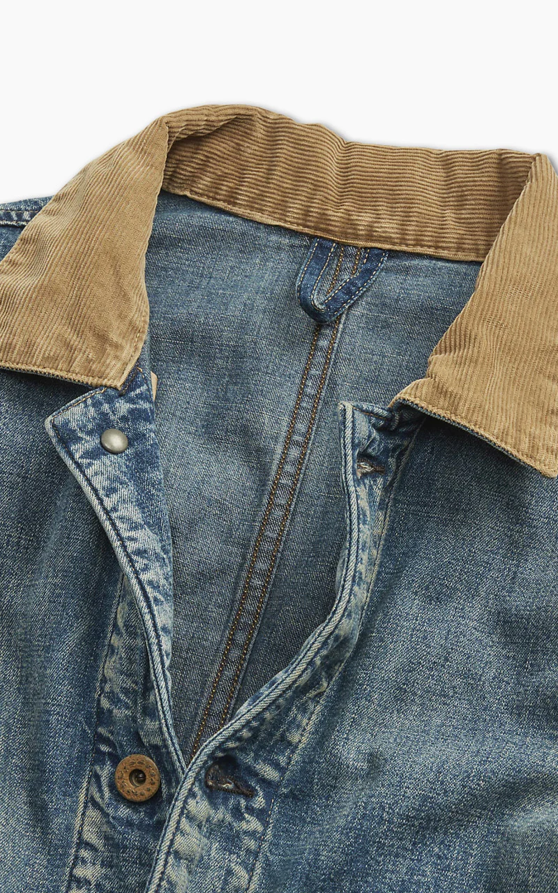 RRL Repaired Campton Denim Work Jacket Repaired Campton Wash - Image 3