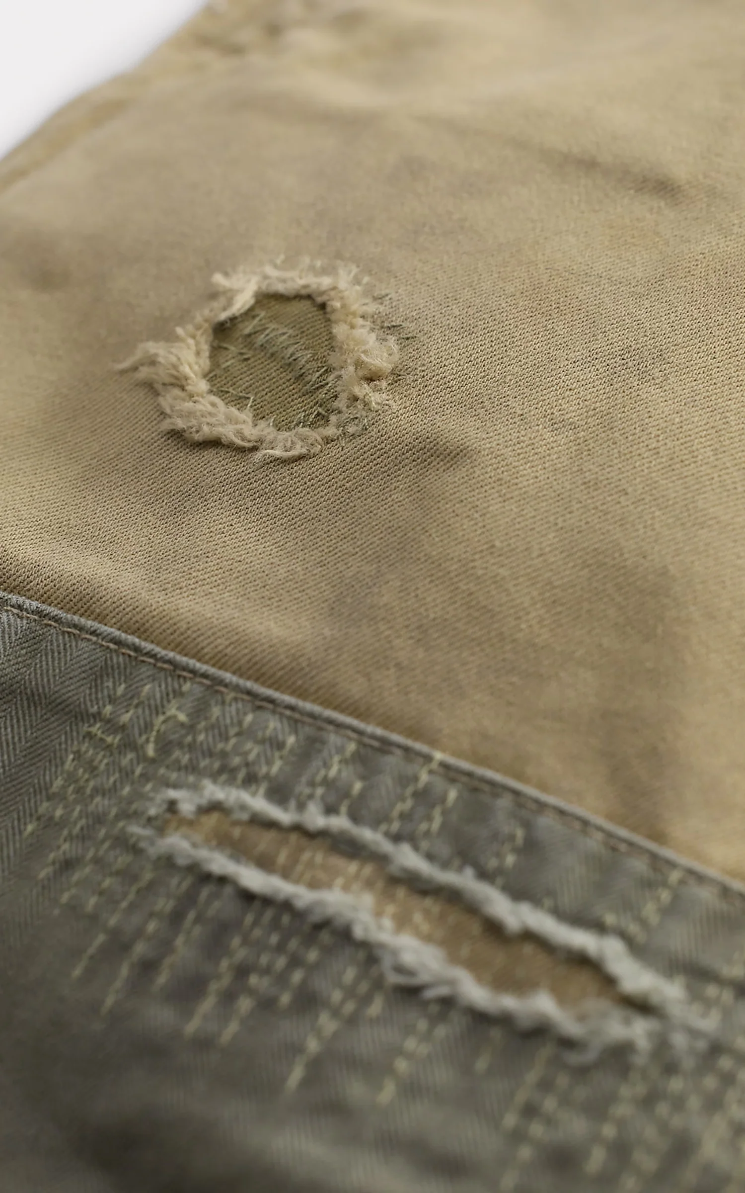 RRL Repaired Chino Field Trouser New Military Khaki W/ Rep - Image 3