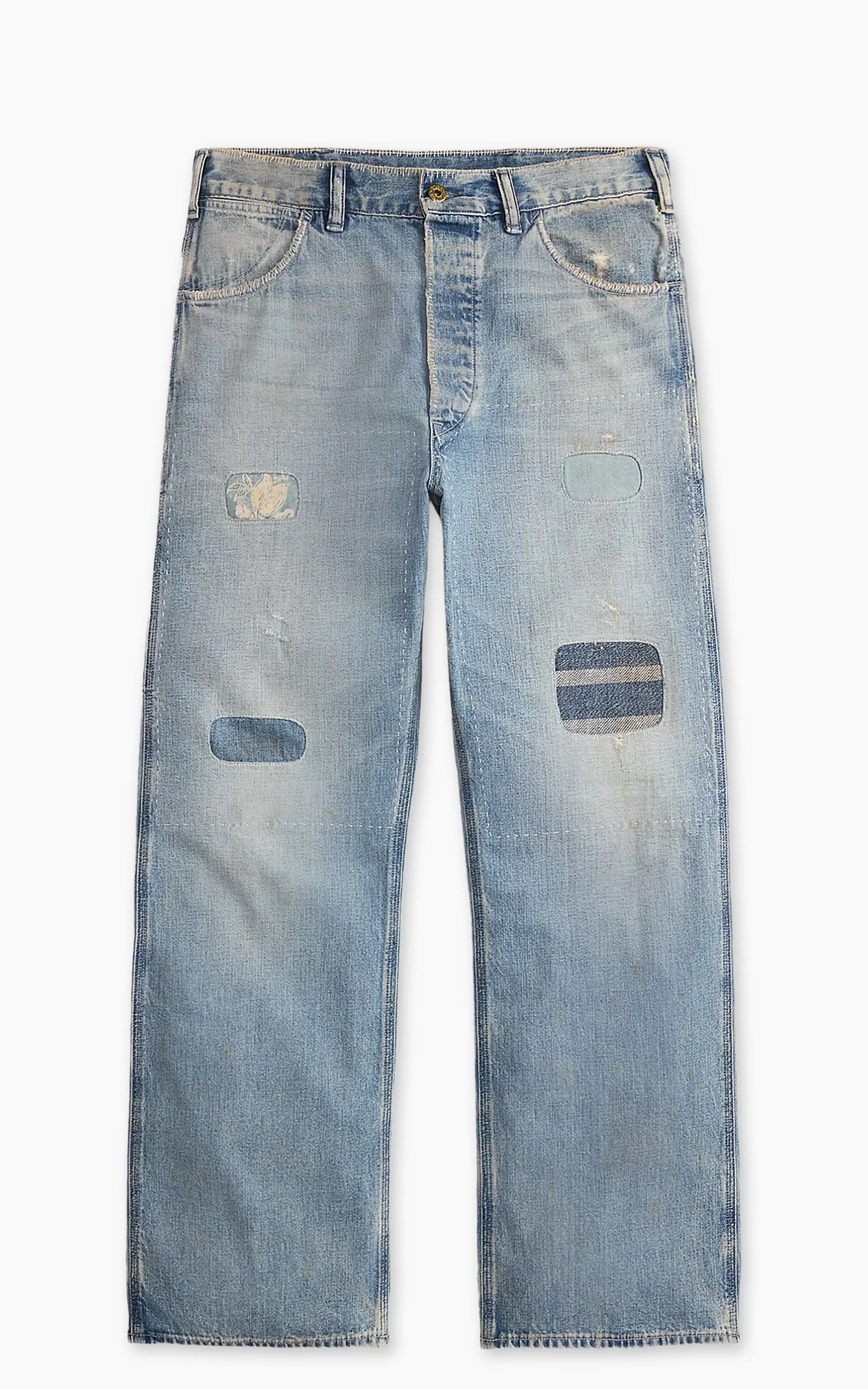 RRL Repaired Earlston Carpenter Jeans Earlston Wash