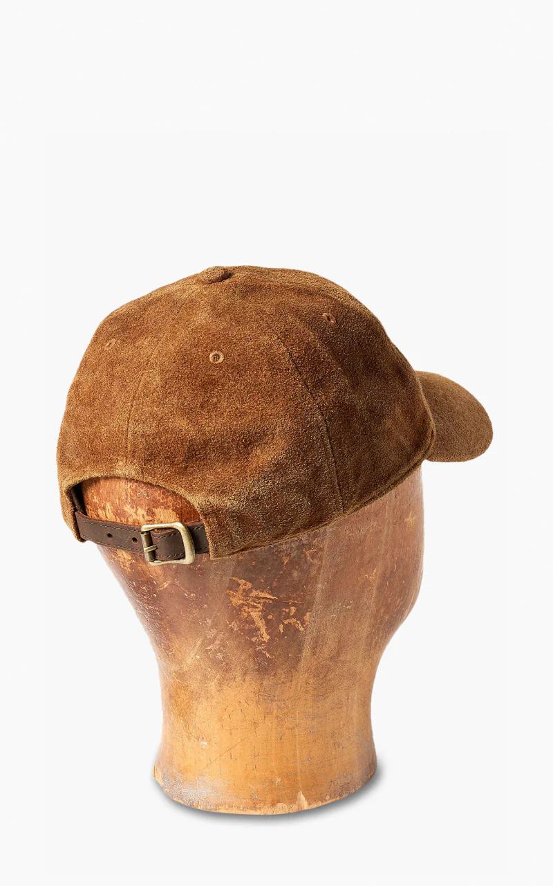 RRL Roughout Suede Ball Cap Brown - Image 2