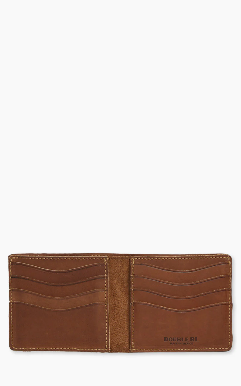 RRL Roughout Suede Billfold Wallet Light Java - Image 2