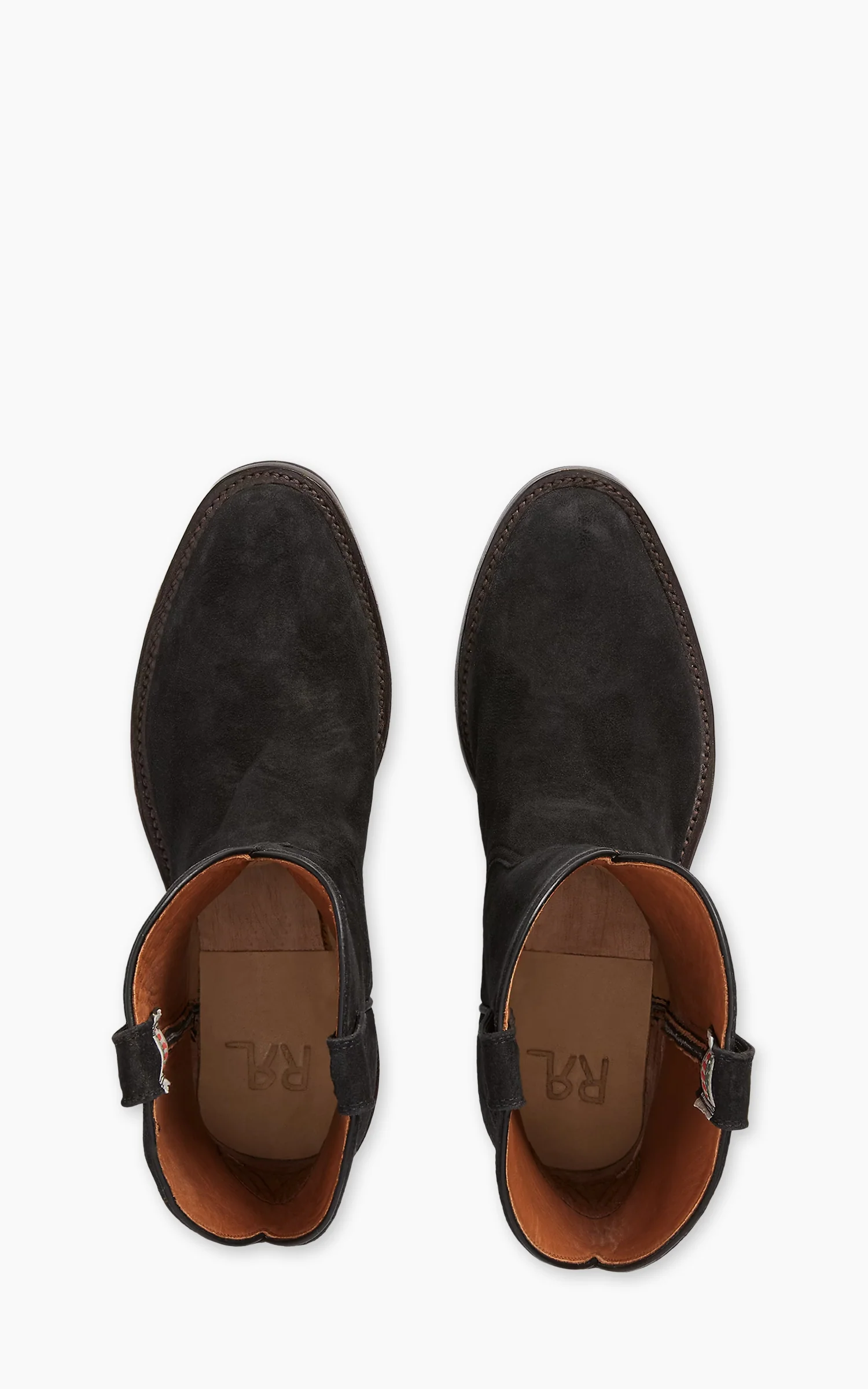 RRL Roughout Suede Boot Black - Image 3