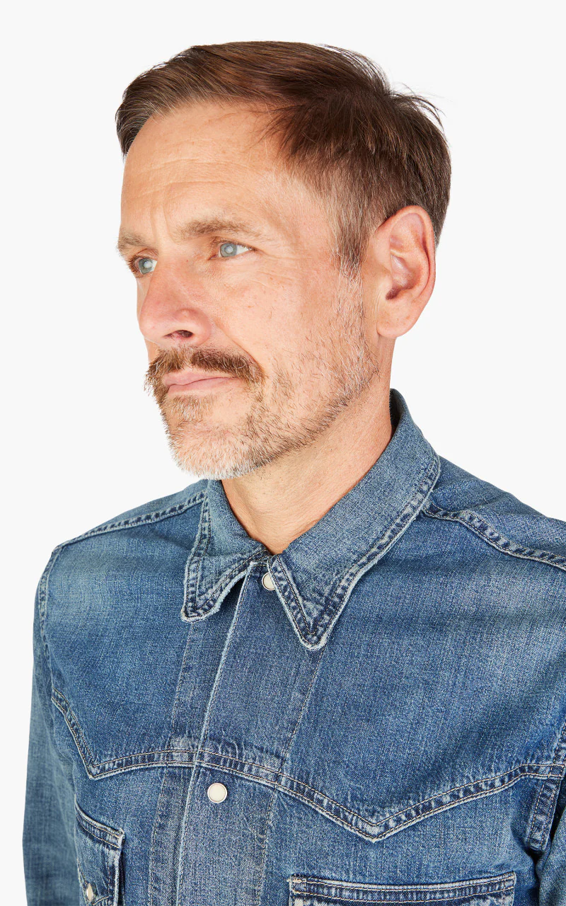 RRL Sawtooth Western Denim Jacket Hewson Wash - Image 7