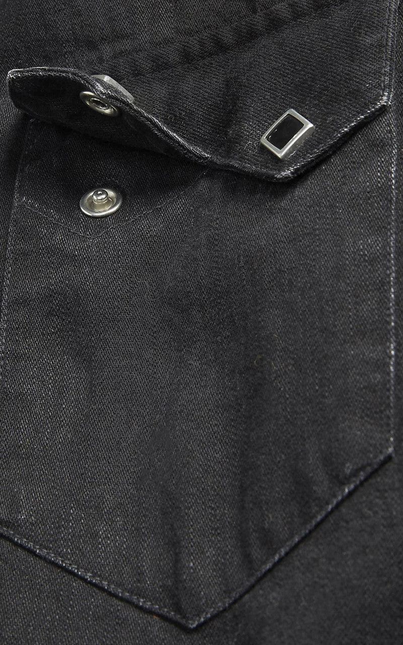 RRL Sawtooth Western Shirt Denim Black - Image 5