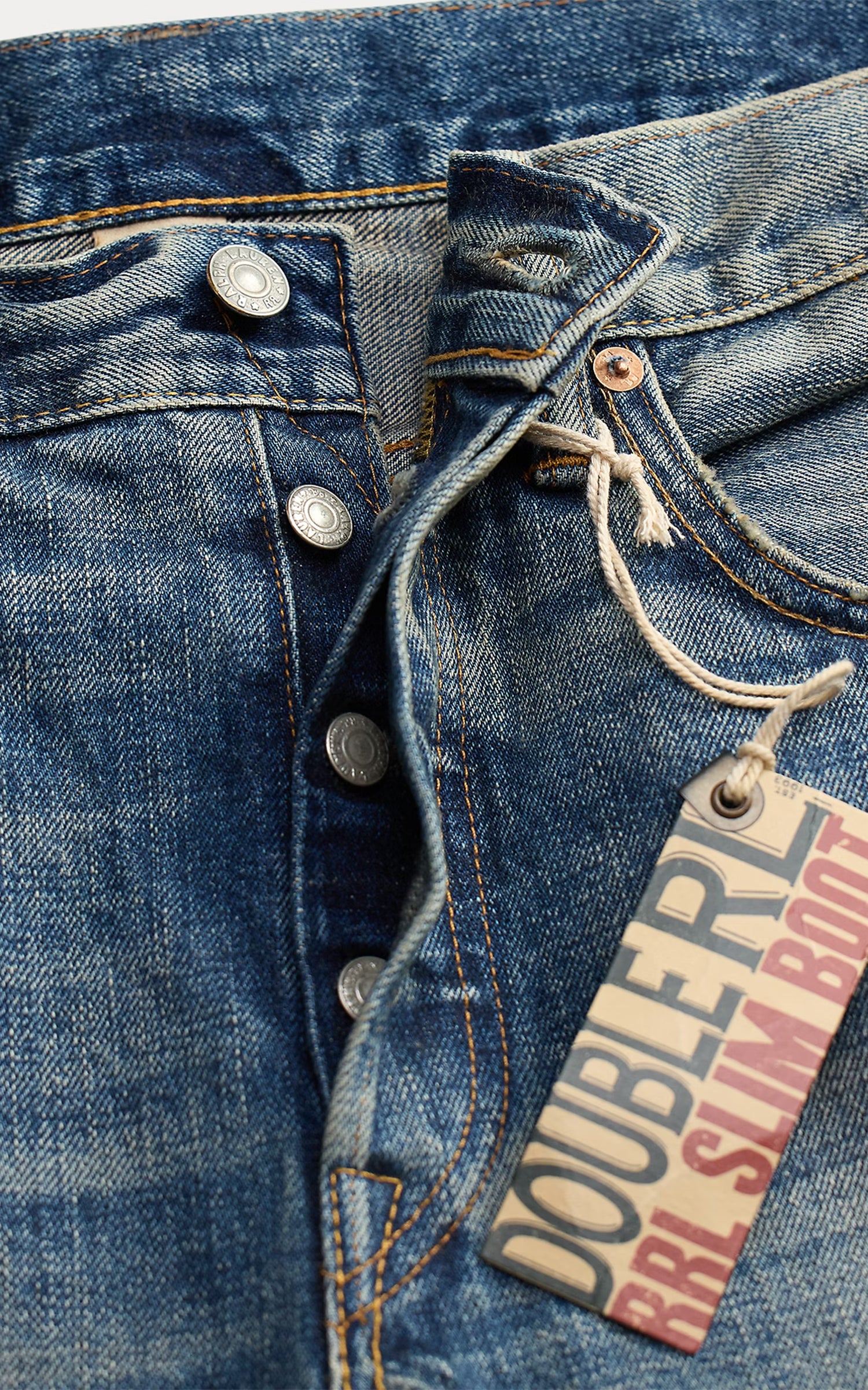 RRL Slim Boot Briarfield Selvedge Jean Briarfield Wash - Image 2