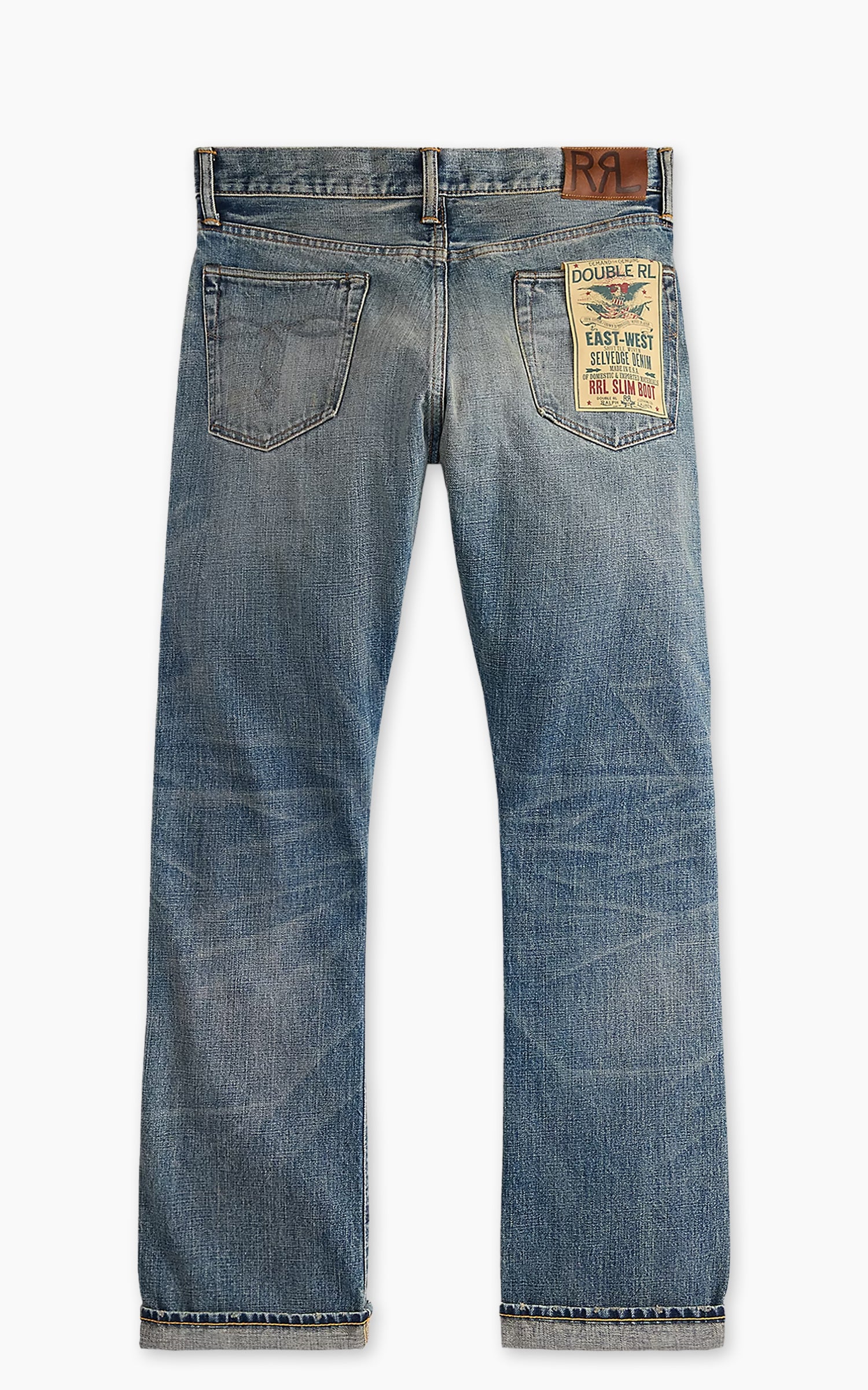 RRL Slim Boot Briarfield Selvedge Jean Briarfield Wash - Image 3