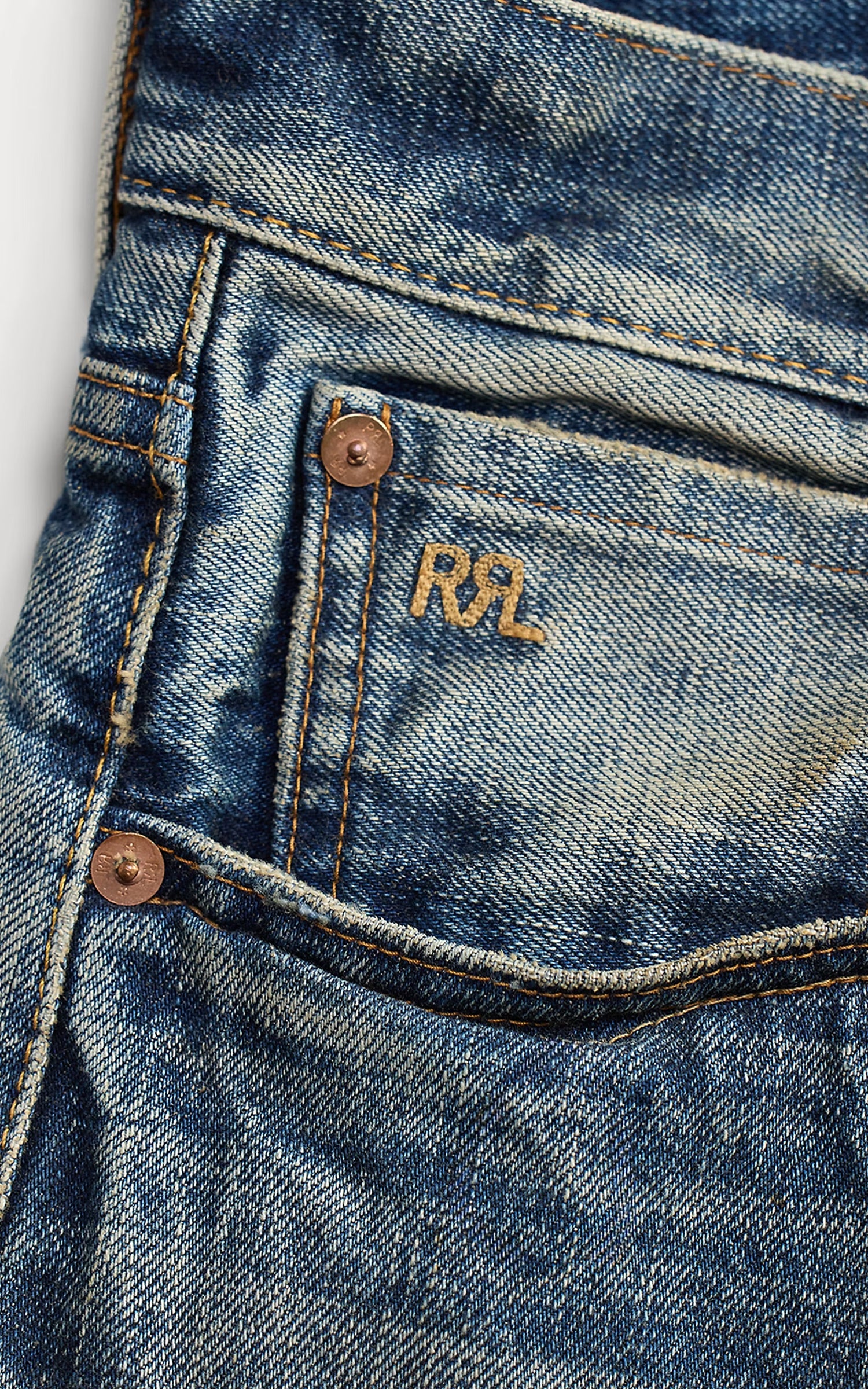 RRL Slim Boot Briarfield Selvedge Jean Briarfield Wash - Image 4