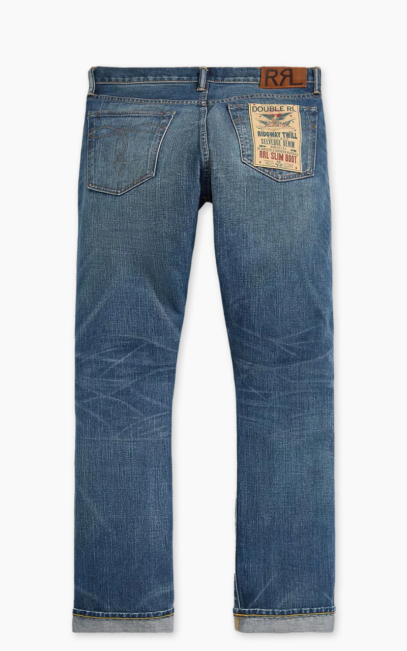 RRL Slim Boot Sutton Repaired Selvedge Jean Sutton Wash - Image 2
