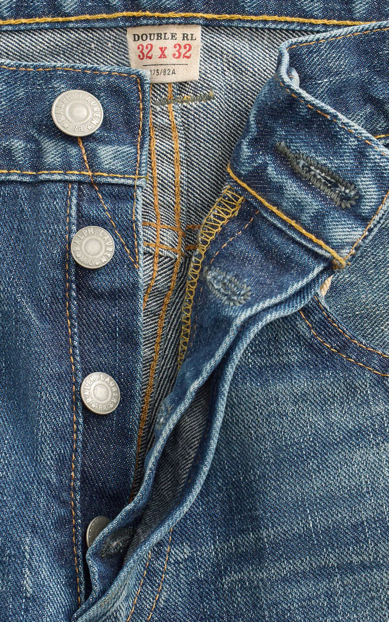 RRL Slim Boot Sutton Repaired Selvedge Jean Sutton Wash - Image 3