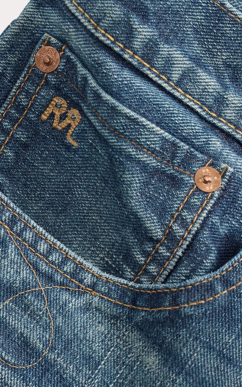 RRL Slim Boot Sutton Repaired Selvedge Jean Sutton Wash - Image 4