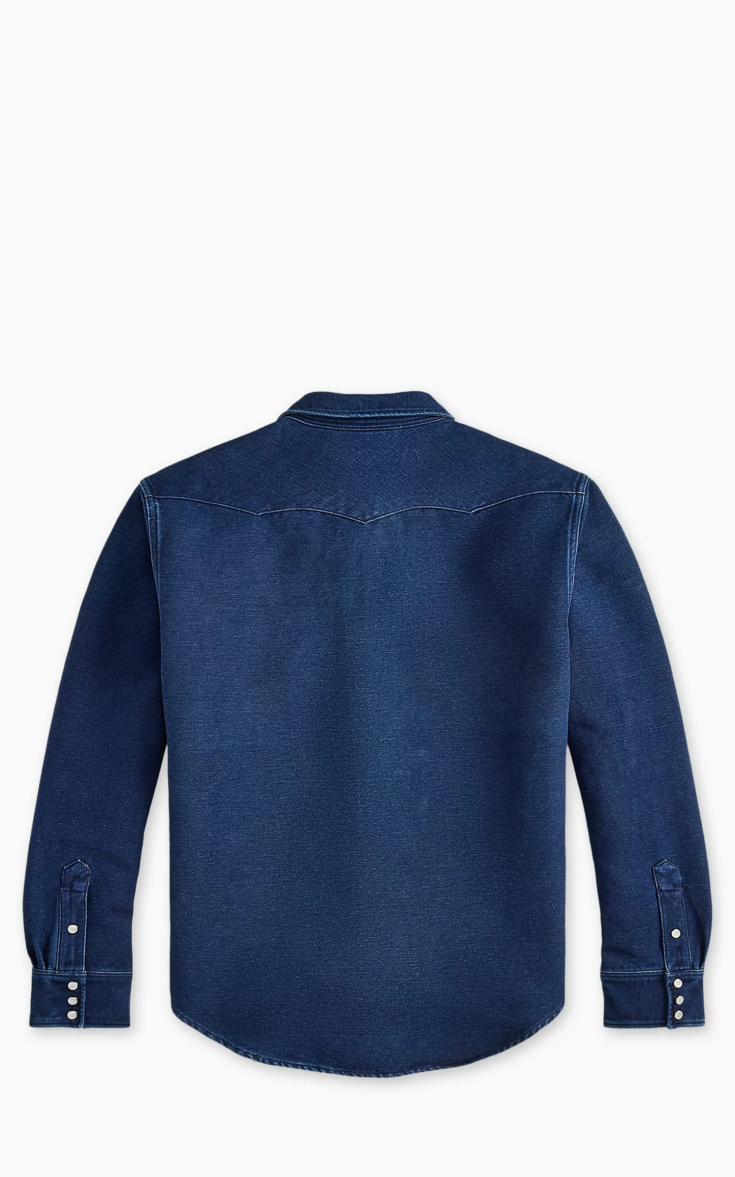 RRL Slim Fit Chamois Western Shirt Indigo - Image 3